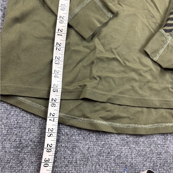 HELLY HANSEN Mens Green Lifa Base layer Stripe Long Sleeved Crew Shirt size: XL - Picture 4 of 12